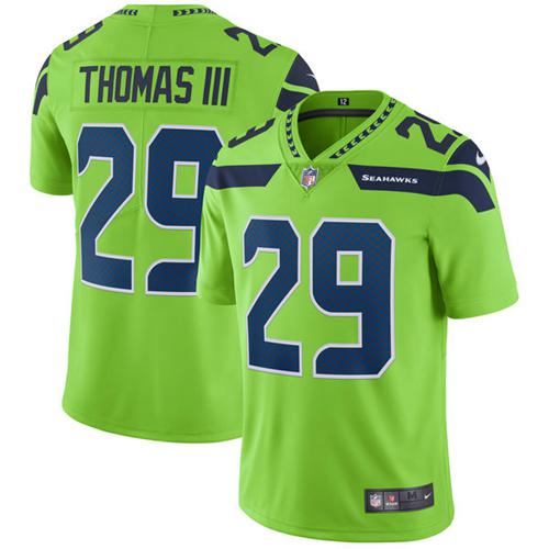 Nike Seahawks #29 Earl Thomas III Green Men's Stitched NFL Limited Rush Jersey - Click Image to Close